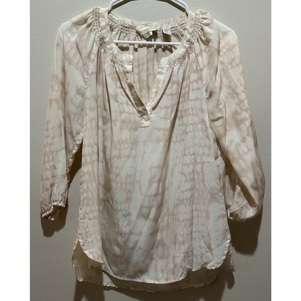 Cynthia‎ Rowley Women's Raglan Sleeve 100% Silk Blouse Size XS